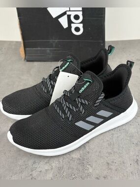 Adidas women's Cloudfoam Pure Running Shoe Size 8 Gray/Black New